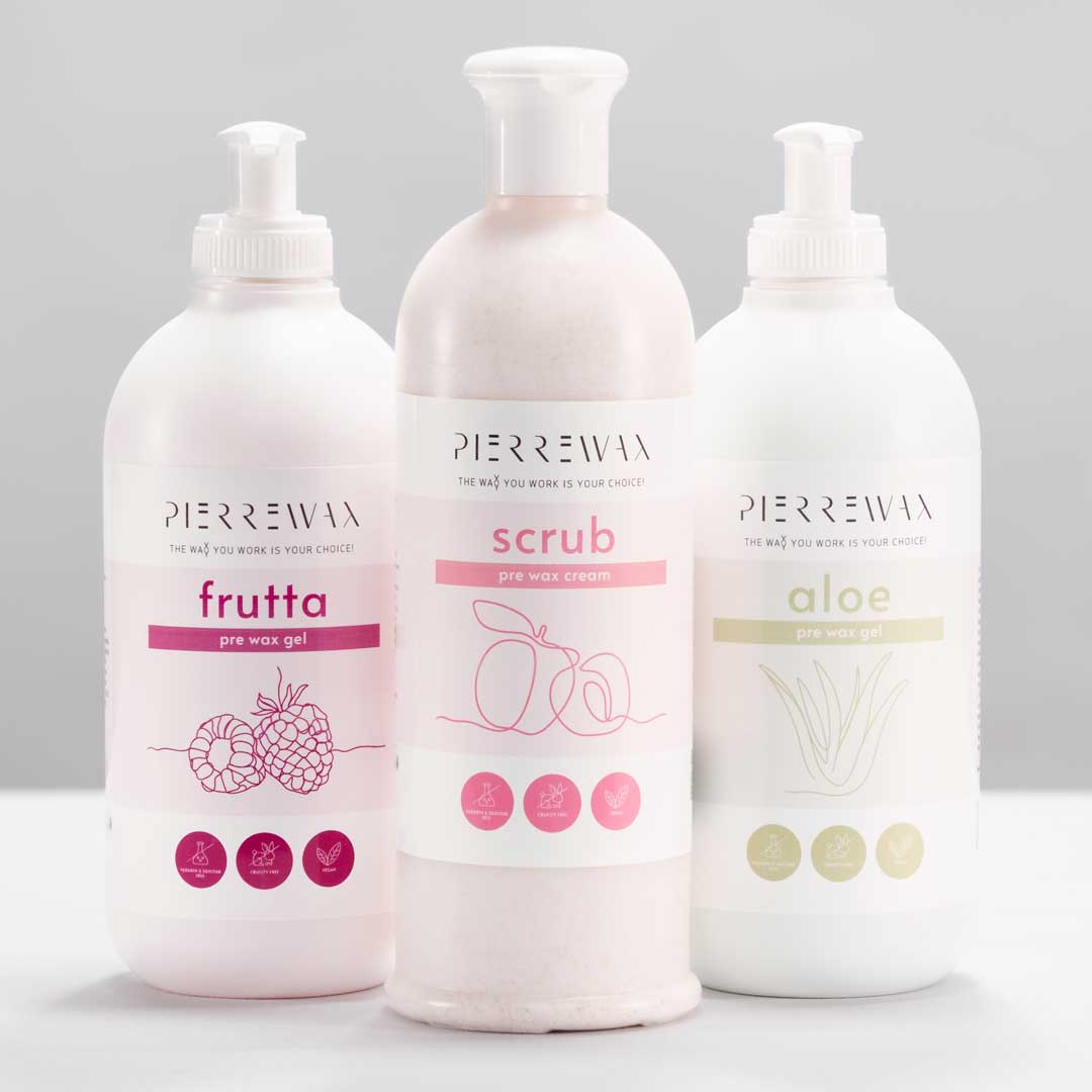 PierreWax előápolók - Frutta, Scrub, Aloe